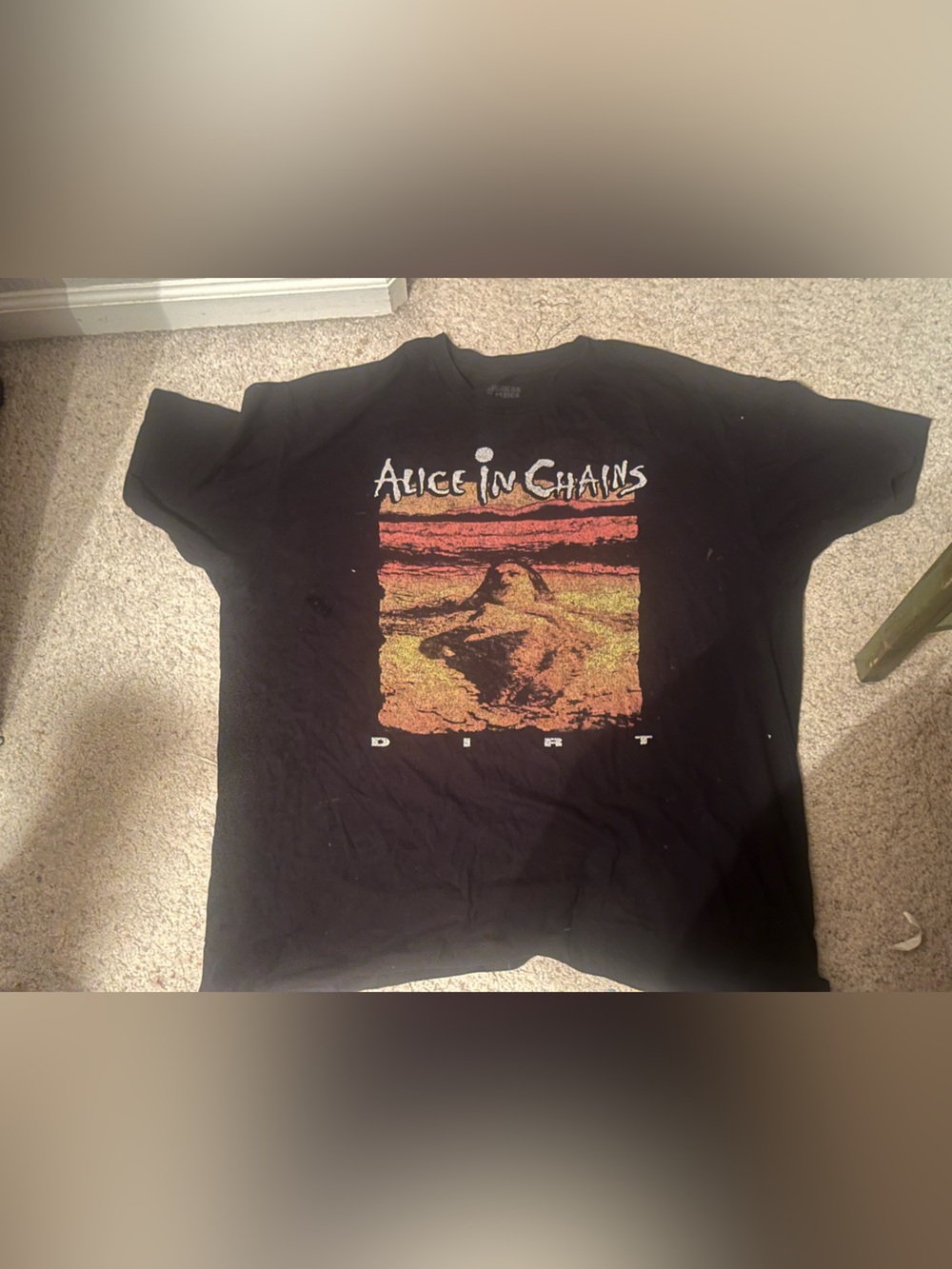 Alice In Chains Album "Dirt" Black Graphic Band Tee